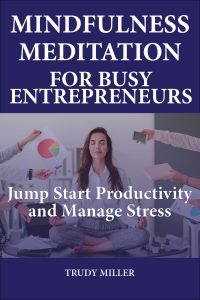 Book Cover Mindfulness Meditation for Busy Entrepreneurs. Jump Start Productivity and Manage Stress.